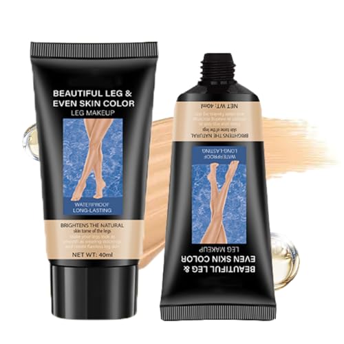 2 Stück Körper Make up Wasserfest,Body Coverage Perfector für Beine,Körper Make up Wasserfest,Körper Make up Wasserfest Beine, Tattoo-Concealer, Wasserfest, Körper-Concealer(Natürliche Farbe)