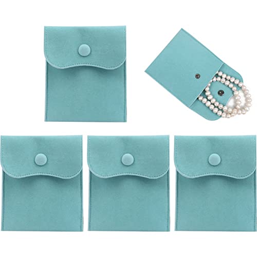 Bemvp Schmuckbeutel 5pcs Weiche Flanell -aufbewahrungstaschen Schmucktasche Schnappknopf Für Verpackungsbedarf
