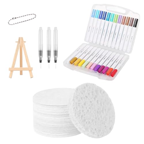 Générique Puffy Paint Kit, 3D-Schaumstoff-Texturmalset, 12-farbige wasserbasierte Bastelfarben, inklusive Bürsten und Applikatoren, lebendige Kunstprodukte für Kinder, Erwachsene, Geburtstage
