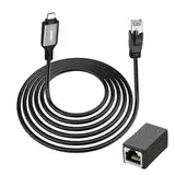 XMSJSIY USB Typ C auf Ethernet Kabel Gigabit LAN Netzwerk 1 Gbps Typ C Stecker auf RJ45 Stecker/Buchse Adapterkabel für Laptop PC Telefon und mehr direkt angeschlossen an Schalter, Router, Modem-3M/9.