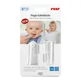 reer 79249 Finger-Zahnbürste Silikon 2 Stück, Baby-Zahnbürste aus Silikon, latexfrei, transparent 9 g