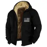 GDGTBNH Winterjacken Herren Dortmund Fanartikel Winter Jacke Herren% Cabanjacke Herren Snowboardjacke Herren Sweat Off Winterjacke Jungen 176 Oversized Hoodie Herren Winter Arbeitsjacke Schwarz M