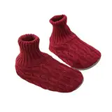 TYUIOP Damen Tennissocken 39-42 Bodenschuhe Damen-Socken mit weichen Sohlen, Innen-Bodensocken, Erwachsene, Hausschuhe, Socken, rutschfest, warm Winter-Plüschverdickung Socken Reiten (1-Red, 39)