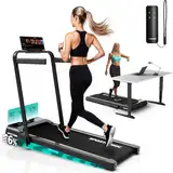 Sportconic Laufband 1–12 km/h – klappbar & elektrisch für Zuhause – leise Nutzung unter dem Schreibtisch – Walking Pad mit Steigung, Tablet-Halterung & Fernbedienung