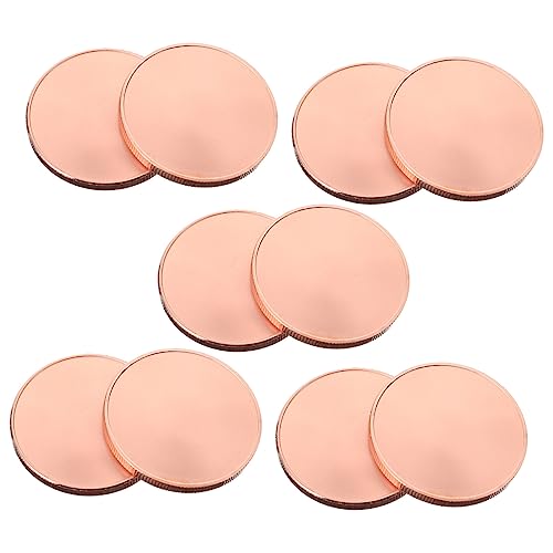 MINAOLULUS 10 Stück Münzen herausfordern kleine Münzen gravierbare Metallmünze Gravur Münze gravierbare Rohlinge Runde Leere Münzen Leere Münze für Schmuck DIY-Münzen Eisen