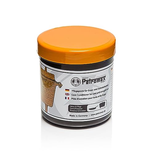 Petromax Einbrenn und Pflegepaste, 250 ml | Pflege von Guss- u. Schmiedeeisen | Erhalt der wertvollen Patina | zum Einbrennen von Dutch Oven | Schutz vor Rost und dem ungewollten Anhaften von Speisen