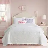 Querencia Baumwoll-Steppdecke, Doppelbett/XL, leichte Tagesdecke, Paisleymuster, gesteppt, Teenager-Mädchen-Bettdecke, Bettwäsche mit 1 Kissenbezug (2er-Set)