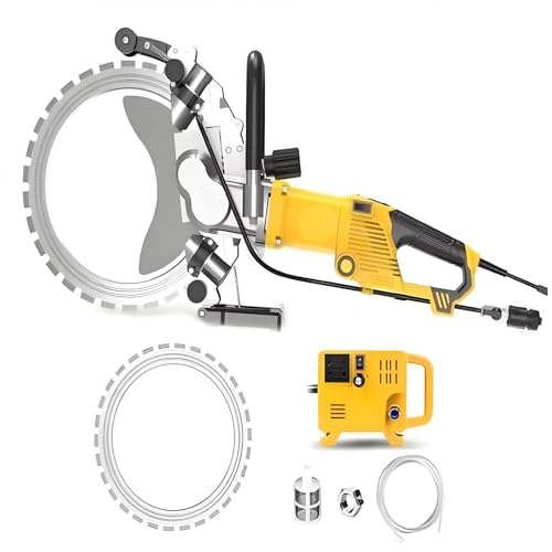 Praktische Wassergekühlte 5000-W-Ringsäge Zum Trennen Von Beton | 2200 U/Min Können In 5 Minuten Drei Meter Schneiden | Schneidet Granit/Stein/Beton (29-Cm-Sägeblatt) – Für Renovierungen