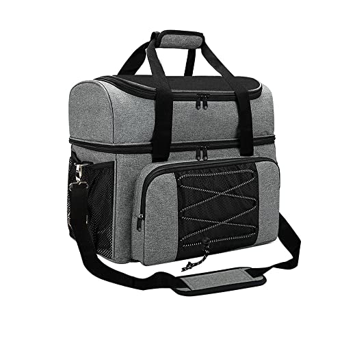 Ejoyous Bowlingballtasche, Tragbare Bowling-Tragetasche für 2 Bälle mit Gepolstertem Ballhalter für Doppel- und Paar Schuhe Bis Größe 16 für Herren und Zubehör
