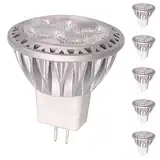GU4 LED Kaltweiss 6000K 12V 3W MR11 LED 250lm 6er, Nicht Dimmbar 3W Ersetzen 35W Halogen-Äquivalent, Kaltweiß Glühbirnen Spot-Licht Aluminium Lampen für Landschaftsschienenbeleuchtung im Freien