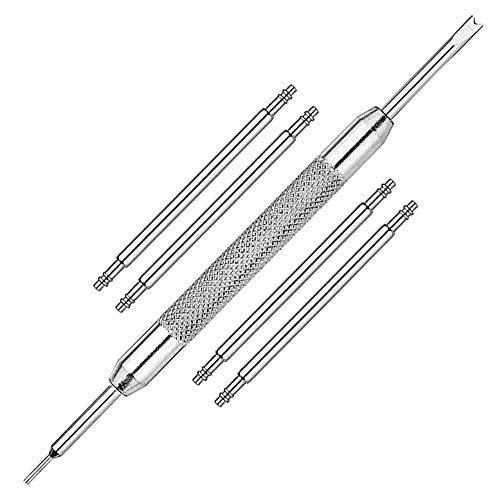MMOBIEL Uhrenarmband Heavy Duty Spring Bar 4 Pack Edelstahl Watch Band Pins, Durchmesser 1,8 mm inkl. Entfernungswerkzeug (18 mm)