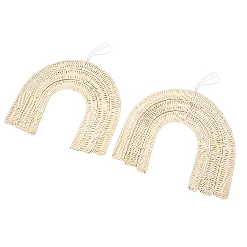 2 Stücke Rattan Regenbogen Wand Regenbogen Wand Hängen Baby Zimmer Kinderzimmer Wohnzimmer Kinder Mädchen Schlafzimmer Dekoration