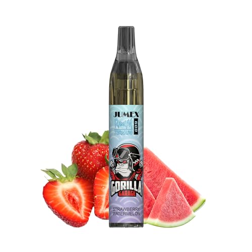 JUNG Jumex Tornado 600 Strawberry Watermelon E- Vape ohne Nikotin / 0 mg Nikotin, verschiedene Sorten, Einweg 600 Züge, Akku 550mah Vapes