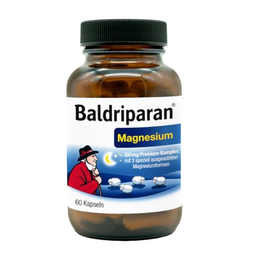 Baldriparan® Magnesium - hochdosierter Premium-Komplex mit Magnesiumbisglycinat aus der Apotheke. Hohe Bioverfügbarkeit. Laborgeprüft, vegan und ohne künstliche Zusätze.