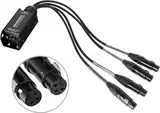 Pronomic NetCore SP-3F Multicore-Spliss female - Peitsche mit 4 XLR-Steckern (female) auf RJ45 Buchse - zur Übertragung analoger oder digitaler Signale über Netzwerkkabel