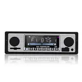 Classic Car Stereo Bluetooth Car Radio 2 Knob Single Din 60WX4 FM Freisprecheinrichtung Autoradio Oldtimer MP3 AUX USB U-Disk Audio mit Fernbedienung