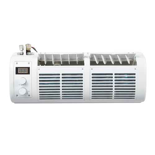 TONFEION Klimagerät Inneneinheit 12V Auto Klimaanlage Kit, Wandventilator mit LCD-Display, Einstellbare Windgeschwindigkeit und Temperatur, Tragbare Auto-Hänge-Klimaanlage für Auto Caravan Bus