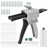 2K Kleber Pistole, Dosierpistole für 50ml Kartuschen, 2: 1 AB Glue Gun, Plastikmaterial 2K Kartuschenpistole, Nehmen Sie 60 Düsen, Wird für Den Elektronischen Kleber, Keramikkleber Verwendet