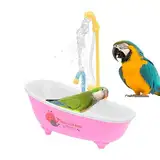 WJnflQN Papageien-Vogelbad, Papageienbad | Automatische Vogelbadewanne | Automatische Vogelbadewanne, Haustierbadebecken mit Wasserzirkulation, Vogelbadewanne, Schwimmbadewanne, Dusche