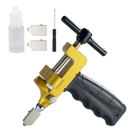 2 in 1 Glasfliesenschneider Brecher, Handwerkzeug für Home DIY Schneiden Brechen Glas, Spiegel, Keramikfliesen, Glasierte Fliesen