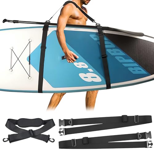 LUSAPYT Sup Tragegurt Verstellbarer Tragegurte Sup Board Schultergurt 140cm Anschlussgurt 220cm Paddle Board Kajaks Zubehör