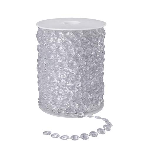 Kristallperlen Girland 30 Meter Kristall Diamant Girlande Acryl Perlen Rollen für Hochzeit DIY Geschenke Partys Vorhänge Dekor