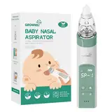 Nasensauger Baby | Nasensauger Baby Elektrisch| Nasensauger Baby Staubsauger Wiederaufladbar, Mit 3 SaugstäRken Musik & Licht Funktion Und 3 GrößEn Silikon Tipps (Grün)