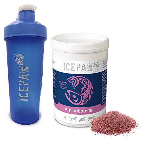 ICEPAW I Kombipaket für Hunde: Shaker und Aminobooster 700g I Gamma-Oryzanol I Muskelbildung I Verdauung