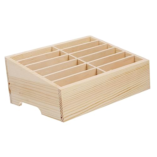 Aufbewahrungsbox aus Holz für Mobiltelefone, Schreibtisch-Organizer für Werkstatt und Schule, Reparatur, perfekt für Büro und Zuhause