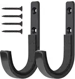 GoHiking Heavy Duty Wall Mount Gun Racks Gun Hooks Shotgun Hook Rifle Hanger, Felt Lined, Screws Included (1 Satz (2 Stücke))