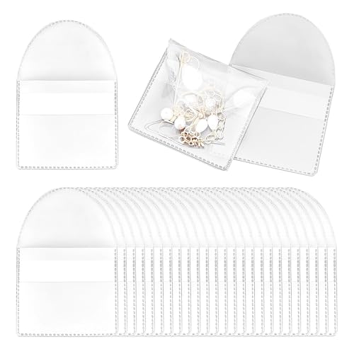 Münztaschen Set,50 Stück Münzen Hüllen, 5,2 x 5,5 cm Münzen sammelalbum Kunststoff Tasche Münzhüllen Transparente Münzhüllen Tasche Münzhüllenhalter Für Münzen Schmuck Kleine Gegenstände
