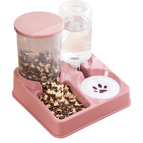 Selbstfüllende Animal Bowl-Intelligente Hydratationsstation, portionsgeführter Kibble-Anbieter | Freisprecher Welpen- und Kätzchen-Ernährungssystem, batteriebetriebene Nahrungserhaltsversorgung