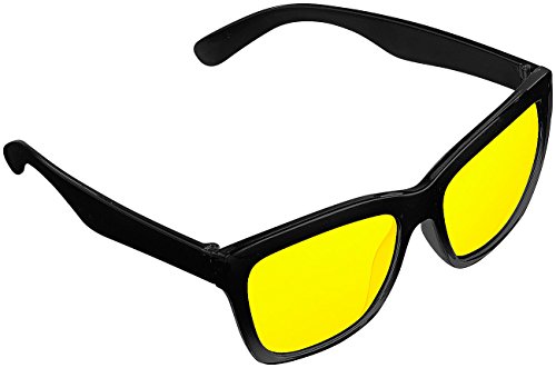 PEARL Nachtbrille: Kontrastverstärkende Nachtsicht-Brille Night Vision im Retro-Look (Nachtsichtbrille Auto, Auto Blendschutz, Schutzbrille)