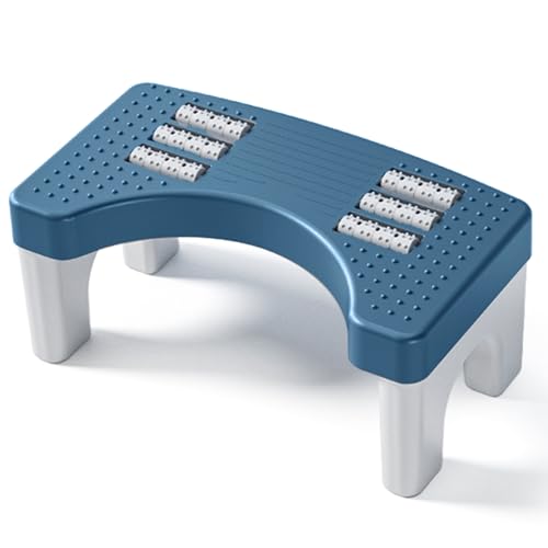 Toilettenhocker Erwachsene, Toilettenhocker Klappbar Hoch, Staubfrei und Rutschfest WC Hocker Erwachsene, Eingedickter Klohocker für Assist Relieve Verstopfung, Blähungen, Reizdarmsyndrom (Blau)