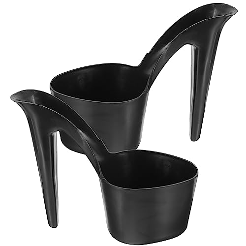 HANABASS 2 Stück Sukkulenten-Pflanzgefäß High-Heel-Förmiger Kunststoff-Blumentopf Zimmerpflanzentöpfe Bonsai-Pflanzgefäß Sukkulenten-Topf Schuhform Gartentopf