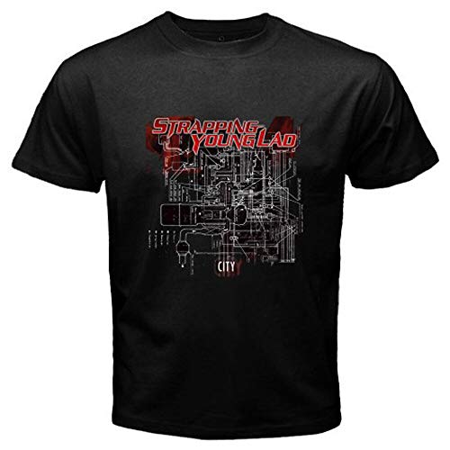 Strapping Young Lad T-Shirt Graphic Tee Printed Top for Mens Black S