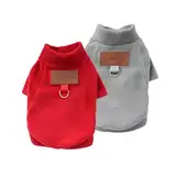 2 Stück/3 Stück Fleece Hundepullover für kleine Hunde, weicher Warmer Rollkragen Hunde Sweater Mantel, Haustier Welpe Katze Winterbekleidung (A-Grau Rot, XL)