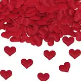 100 Stücke Herz Konfetti Tisch Streu Deko, Herz Blütenblätter Romantische Dekor, Rot Herzen Deko Confetti, für Valentinstag Hochzeit Kinder Geburtstag Party Deko