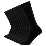 FM London Herren (10er-Pack) Einfarbige Herrensocken Socks, Schwarz, 39-46 EU