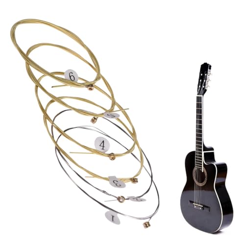 6 Stück Gitarrensaiten Konzertgitarre, Saiten für Akustikgitarre, Ersatz für Gitarrenteile, Musikinstrumente für Akustikgitarre, Konzertgitarre und Klassische Gitarre