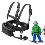 Riisoyu Ski und Snowboard Gurt für Kinder, Skating Trainingsgürtel Einstellbare Ski Gurt mit Abnehmbarer Leine und Tasche Kinder Skischultergurt für Skating Snowboarden Skifahren Radfahren Anfänger