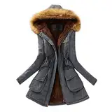 tagesangebote heute Wintermantel Damen Teddyfell Fleece Verdickt Wintermantel Damen Lang Warm Gefüttert Lange Reißverschluss winter jacket y2k regenjacken damen sale wasserdicht