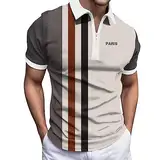 Generisch Poloshirts Herren Kurzarm XXL Poloshirt mit reißverschluss Herren Poloshirt ärmellos männer Baumwolle Poloshirt Langarm Herren l Strick Poloshirt männer Golf Poloshirt Herren pink