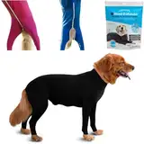 Shed Defender Body Suit for Dogs – Original –Anti Shedding Shirt, Reduce Dog Hair, Dog Onesie Surgery Recovery Suit, Anxiety, Calming, Car Seat Cover, E-Collar, Hot Spots, Jumpsuit(Black, L)
