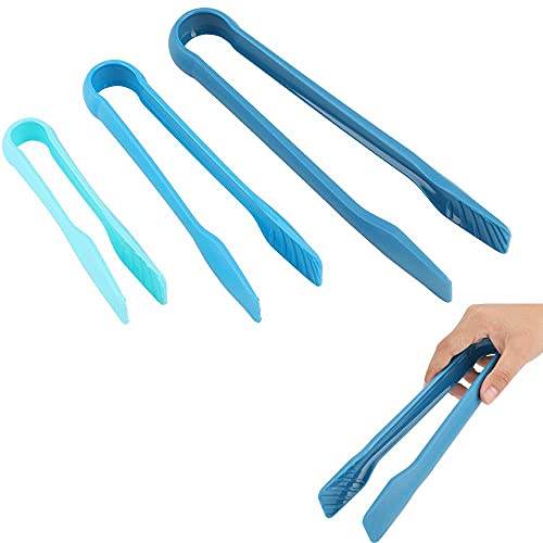 3 Stück Brotzange, multifunktionale Kunststoff Bäckerei Lebensmittelklemmen zum Kochen und Halten von Muffin Bagel Brot(Blau)
