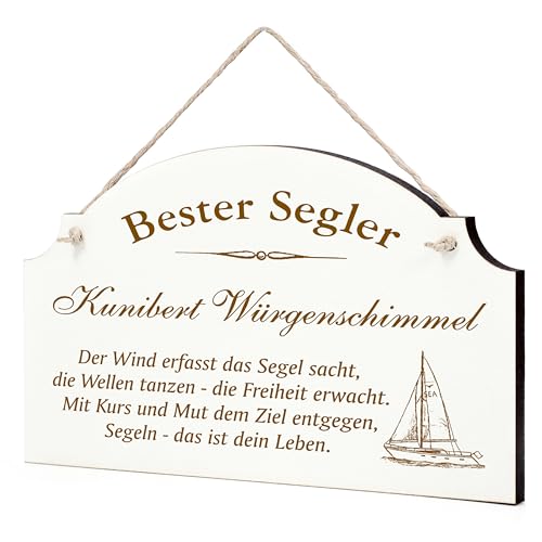 Dekolando Lustiges Segeln Schild - Geschenk für Segelfans, Segler oder Trainer - Geschenke Segelfan Segeltrainer