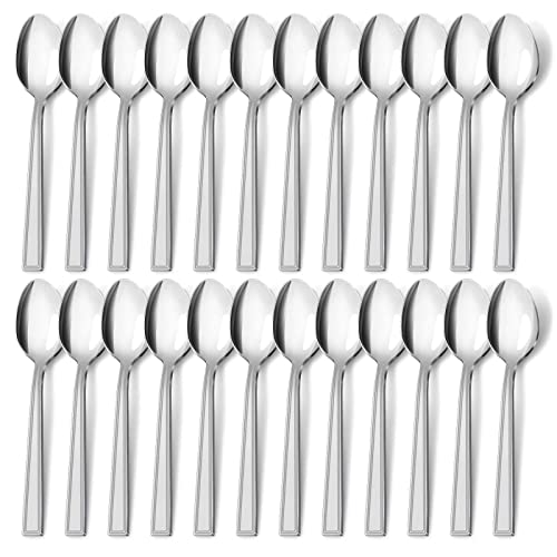 Suppenlöffel 24 Stück, Hunnycook Edelstahl Löffel Set, Besteck Esslöffel Suppenlöffel Set für Hause Party Restaurants Cafeterias, Hochglanzpoliert & Spülmaschinenfest - 7.5inch (19.2cm)