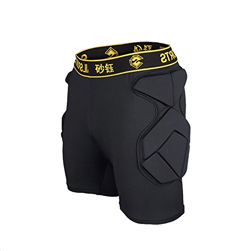 Lalander Protektorenshorts Protektoren Kurze Hose Shorts Gepolstert Sportanzug/Schutz Bekleidung für Fußball Basketball Paintball Kampfsport Rugby