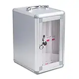 KOMFGT Aufbewahrungsbox für Handy, Schrank, Wandmontage, abschließbar, für Studenten, Handy, transparent, mit Schloss (8 Slots)