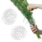 lohill 2 Stück Hanataba Blumenhalter, Transparenter Spiral Ikebana Stielhalter, Spiralstielhalter für Blumen, DIY Spiral Blumenstrauß Stielhalter für Blumen, Spiral Blumenstrauß Stielhalter